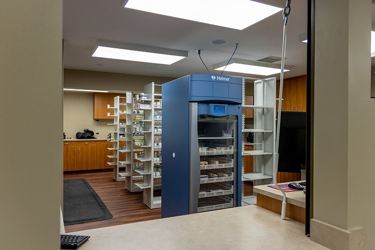 Photo of MidMichigan Community Health Services Pharmacy supply room.